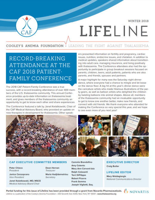 Lifeline Winter 2018 Newsletter